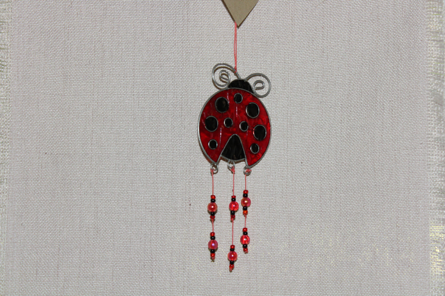 Suncatcher - Stained Glass - ladybug (red)