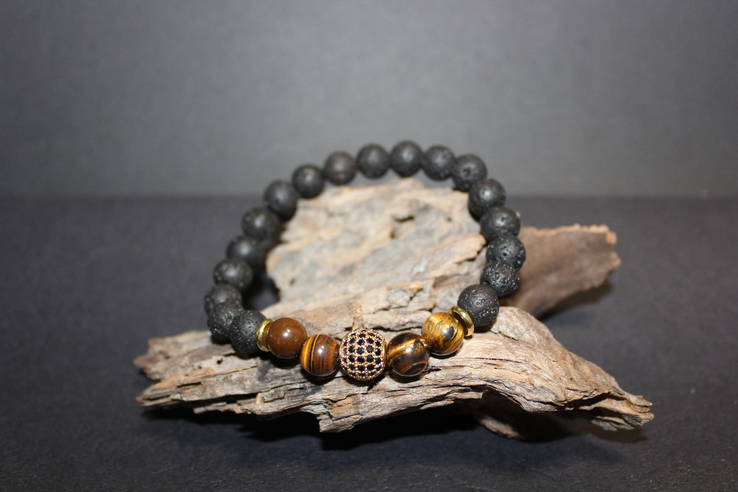 Bracelet - Beads - Lava Stone