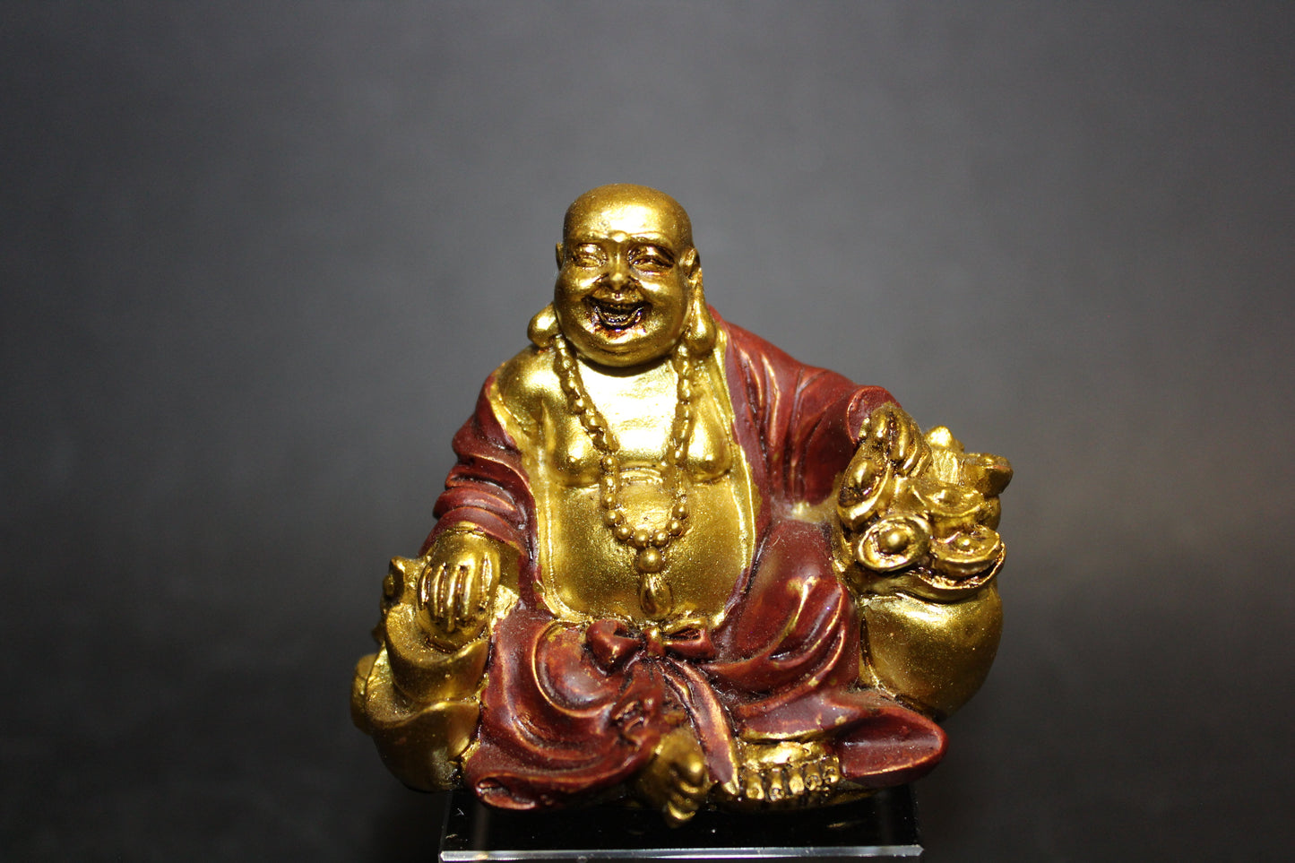 Lucky Buddha - red/gold