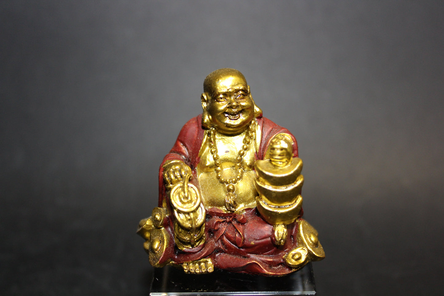 Lucky Buddha - red/gold