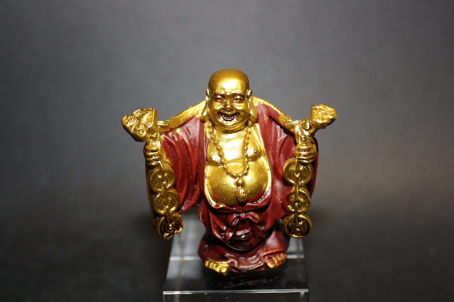 Lucky Buddha - red/gold