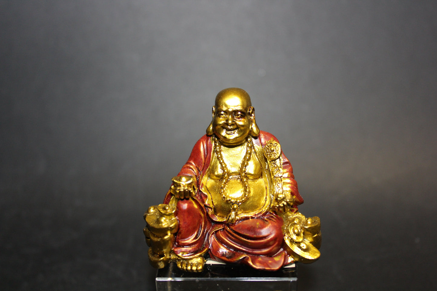 Lucky Buddha - red/gold