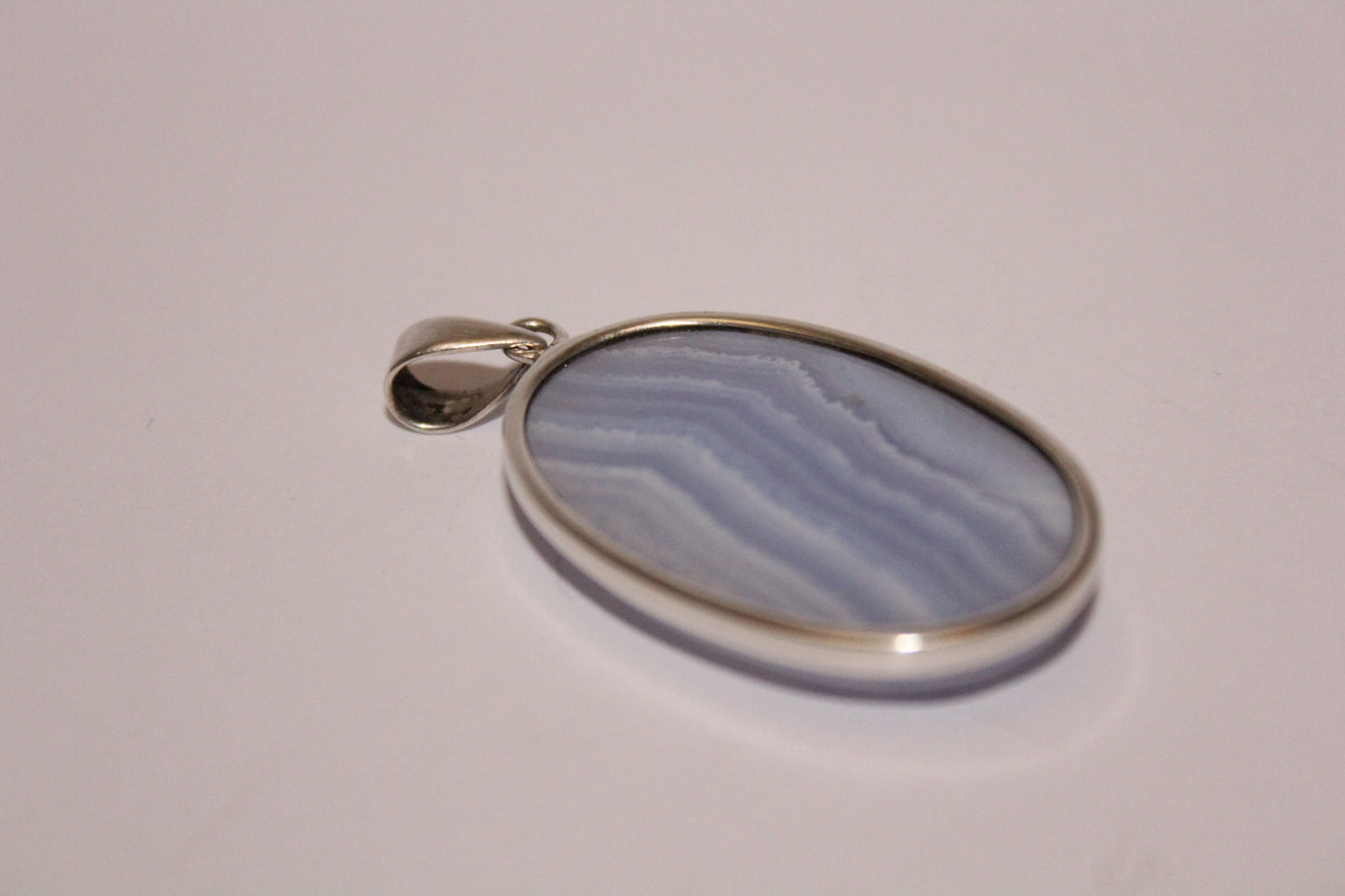 Pendant - Blue Lace Agate - lge