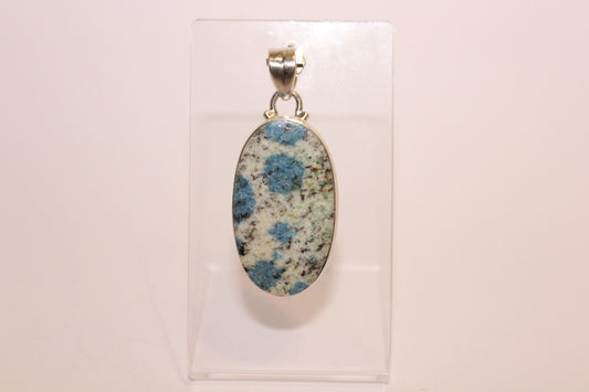Pendant - Azurite in Granite - K2 - lge