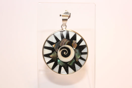 Pendant - Mother of Pearl and Paua Shell- lge