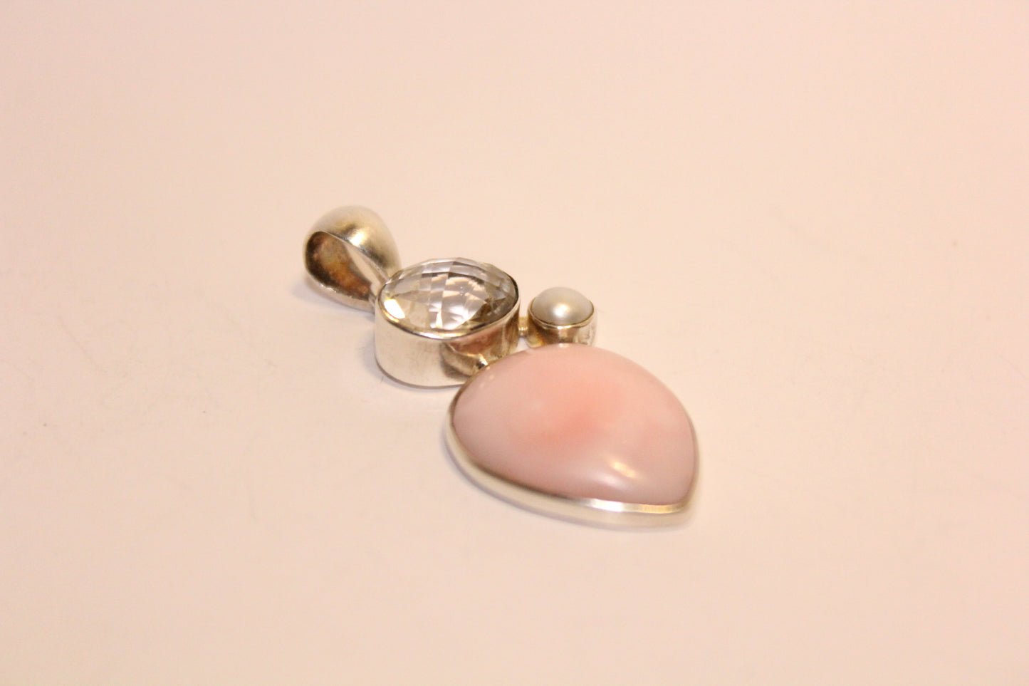 Pendant - Pink Opal - lge