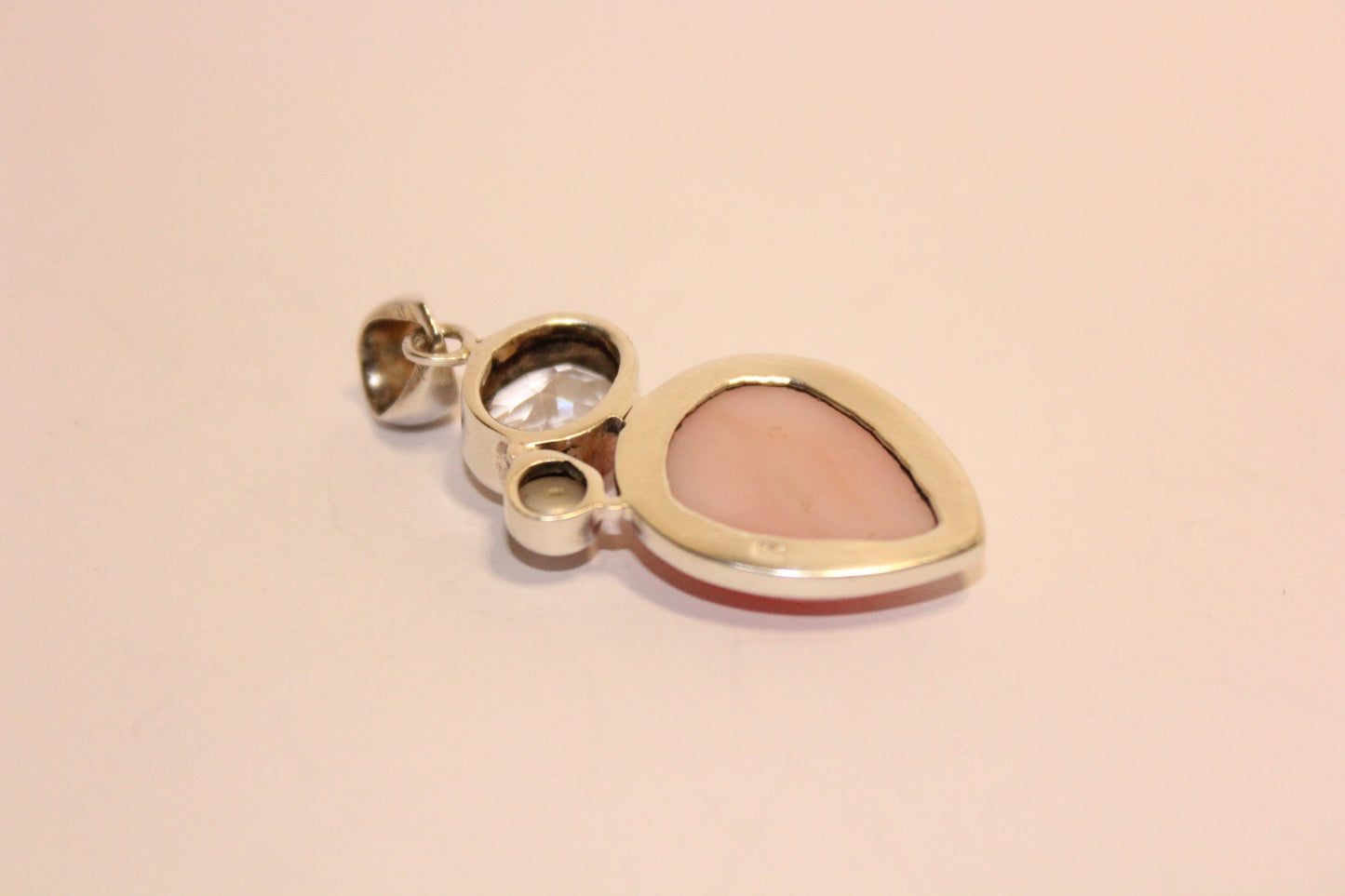 Pendant - Pink Opal - lge