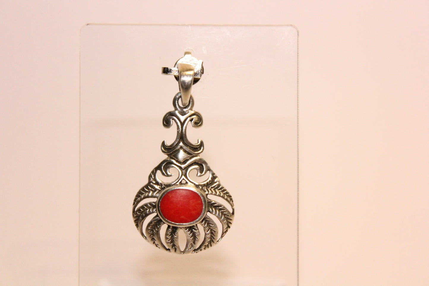Pendant - Red Coral - med