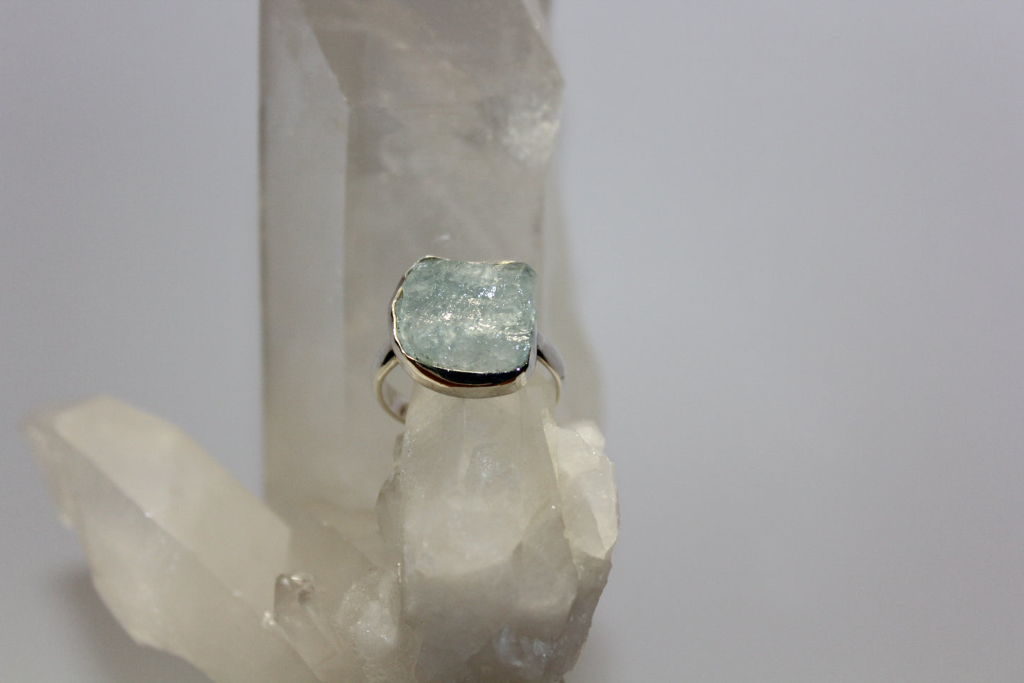 Ring - Aquamarine - size - 9