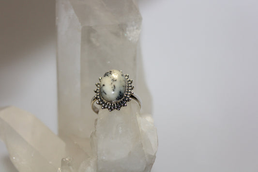 Ring - Dendritic Agate - size - 8