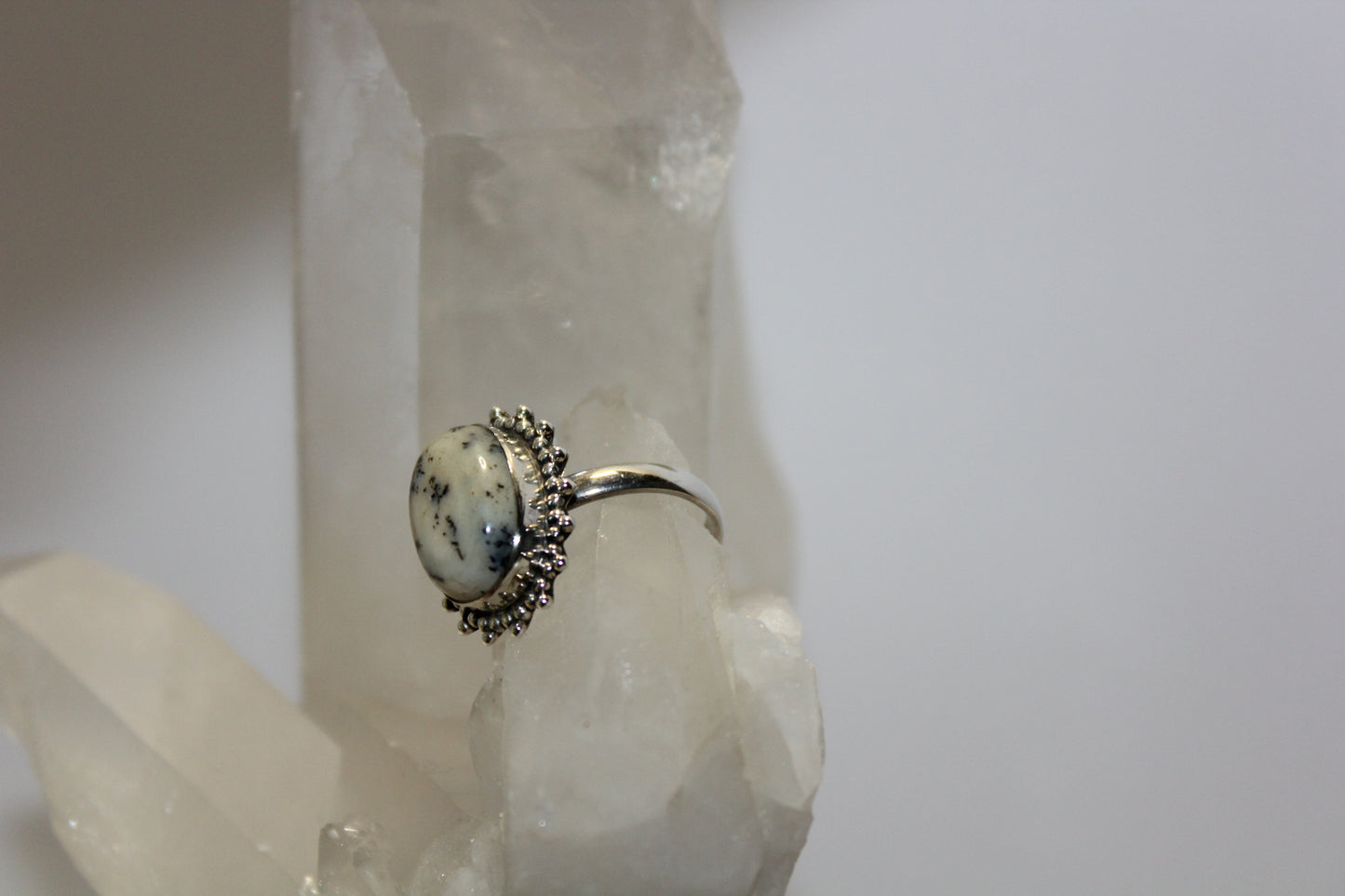 Ring - Dendritic Agate - size - 8