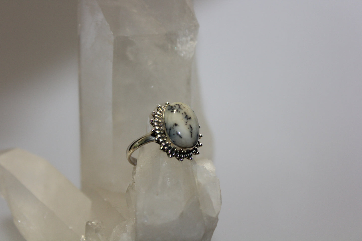 Ring - Dendritic Agate - size - 8