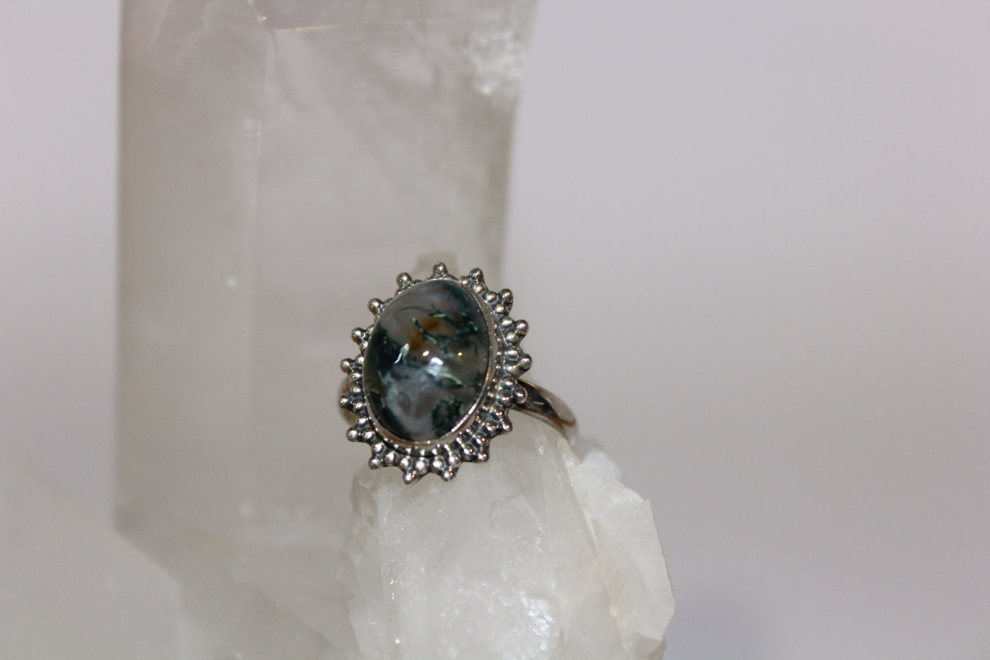 Ring - Moss Agate - size - 9