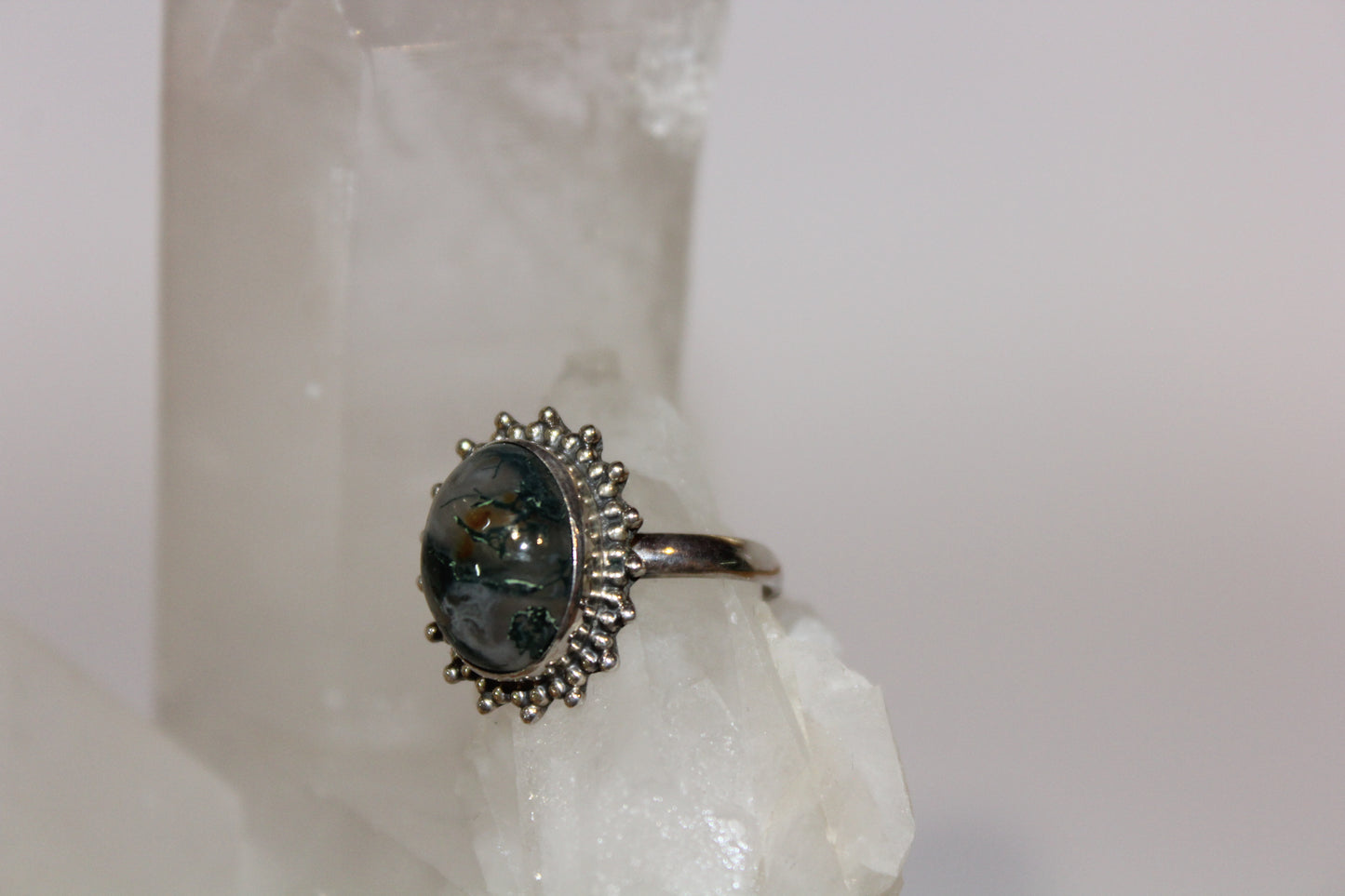 Ring - Moss Agate - size - 9