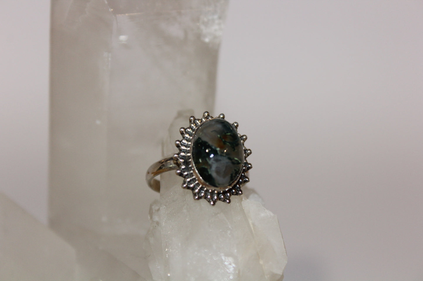 Ring - Moss Agate - size - 9