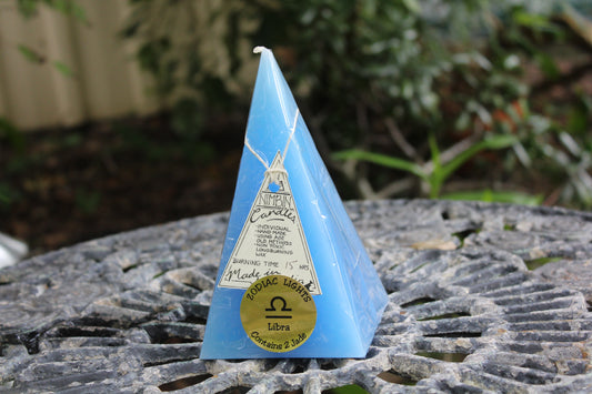 Zodiac Candle - Libra (light blue/Jade)