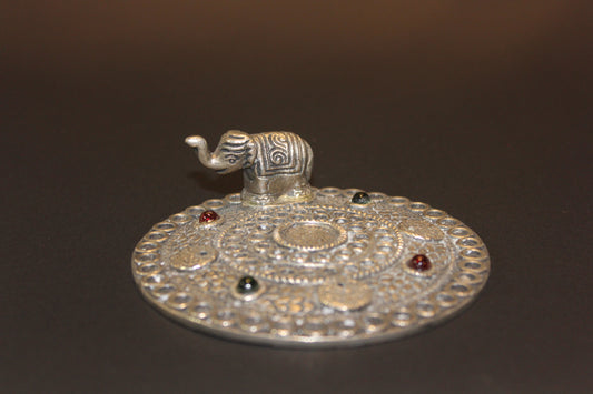Incense Holder - Silver - Elephant