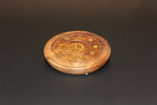 Incense Holder - Timber - round (sml)