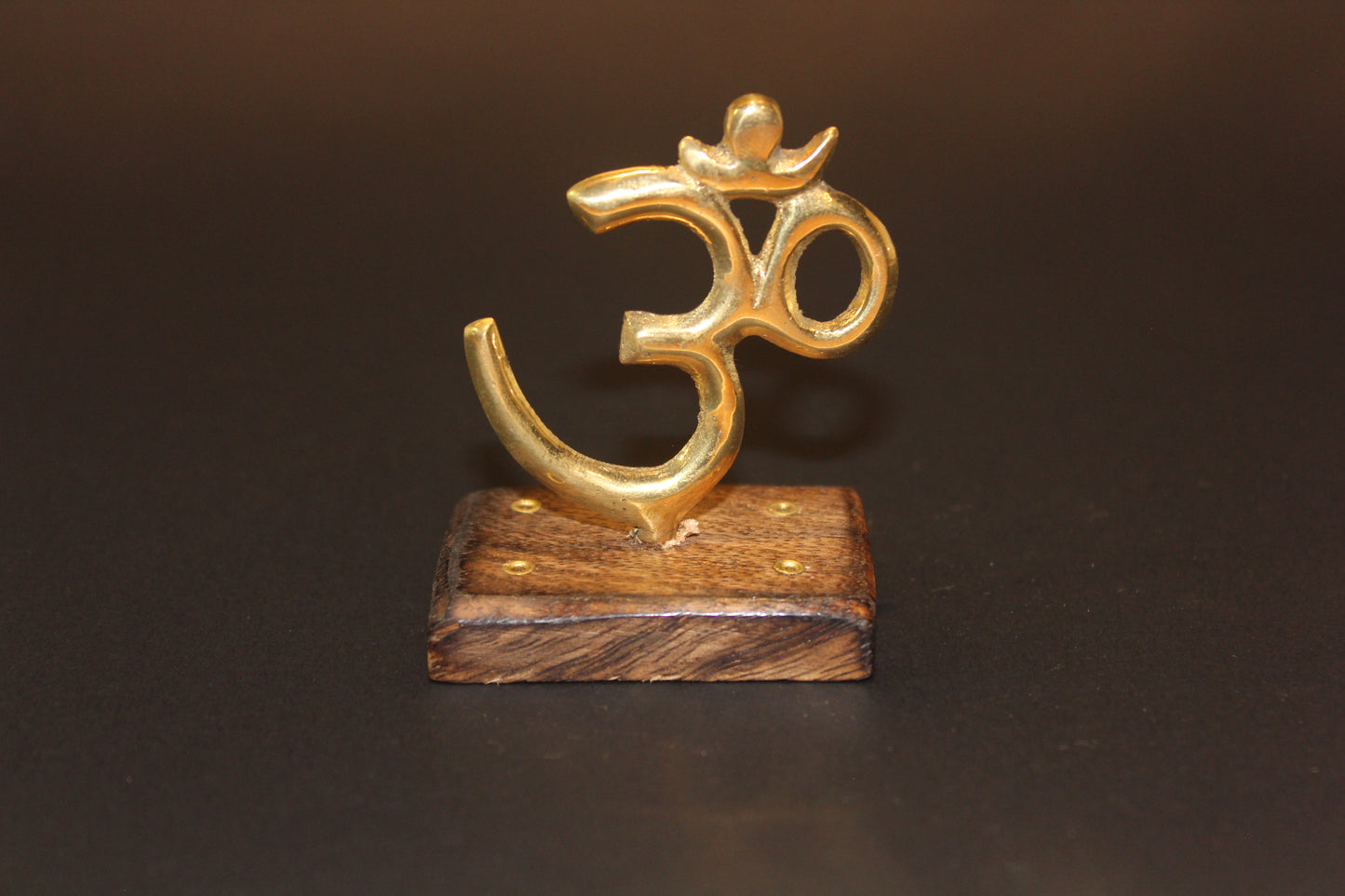 Incense Holder - Brass Om (sml)