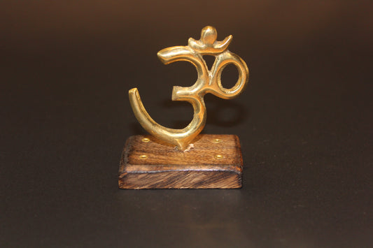 Incense Holder - Brass Om (sml)