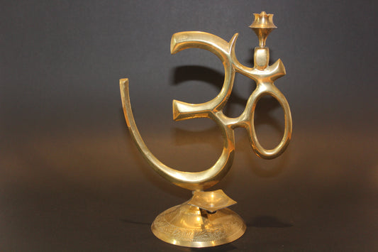 Incense Holder - Brass OM - lge