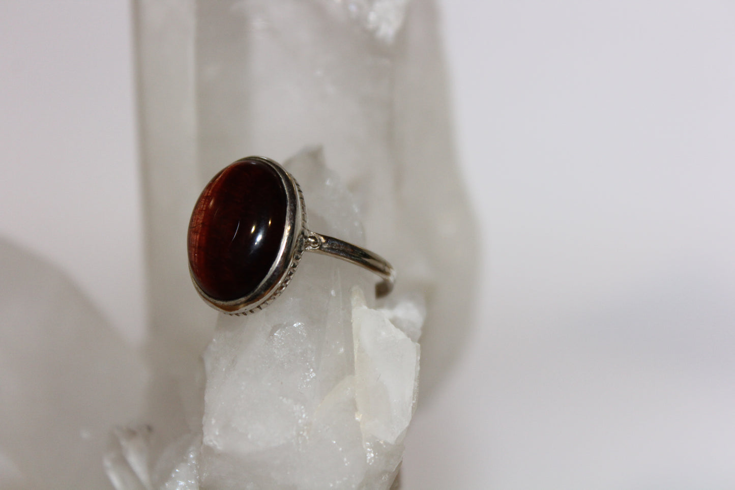 Ring - Red Tiger eye - size - 10