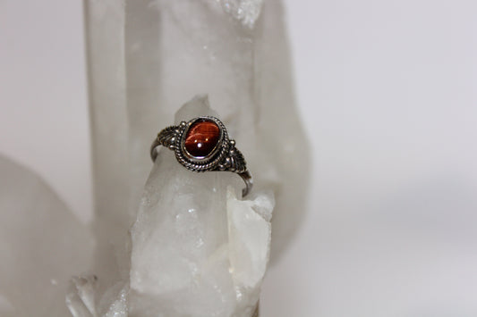 Ring - Red Tiger eye - size - 8