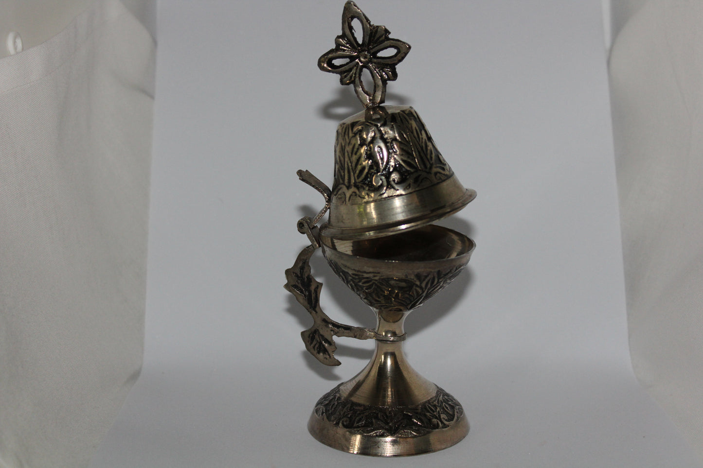 Charcoal Burner - Silver (flip lid)