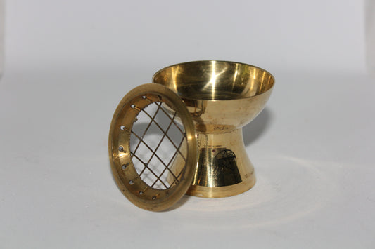Charcoal Burner - Brass - sml