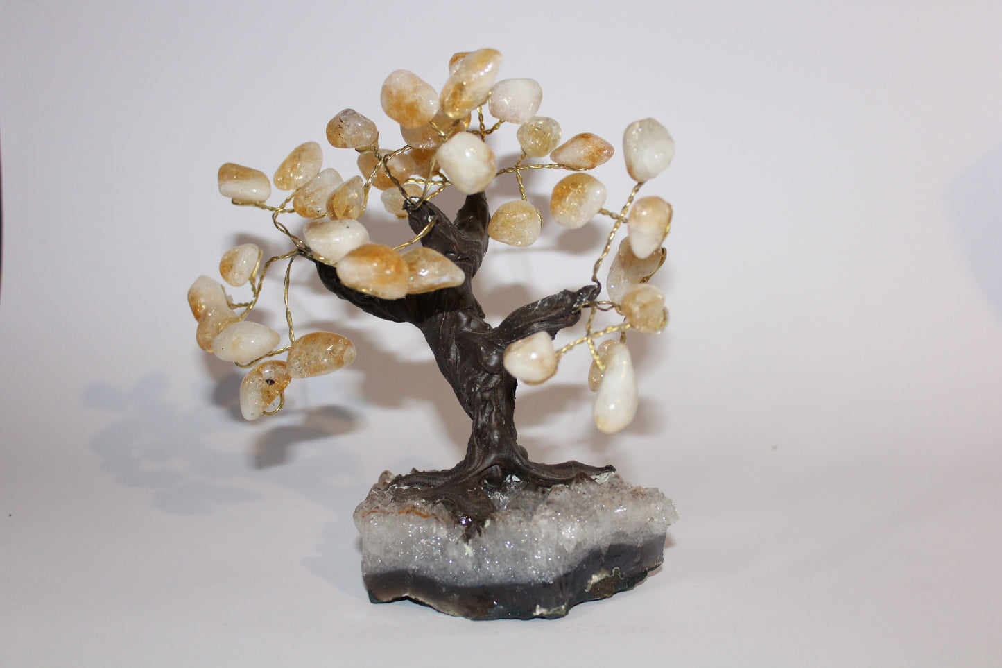 Tree - Citrine on Amethyst base (bonsai) - xlge