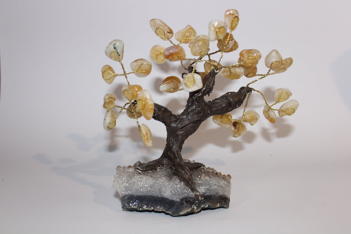 Tree - Citrine on Amethyst base (bonsai) - xlge