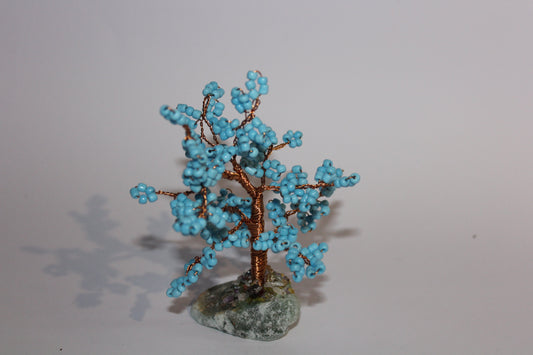 Tree - Beaded on Jade crystal base - sml