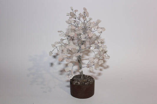 Tree - Rose Quartz (silver) - sml