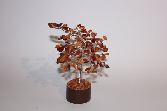 Tree - Rose Quartz (silver) - sml