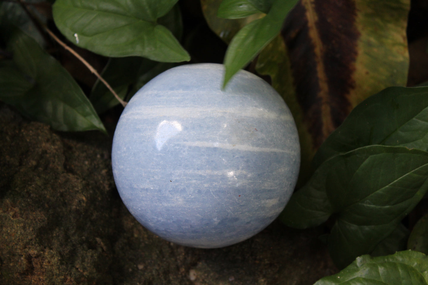 Sphere - Calcite - Blue - xxlge