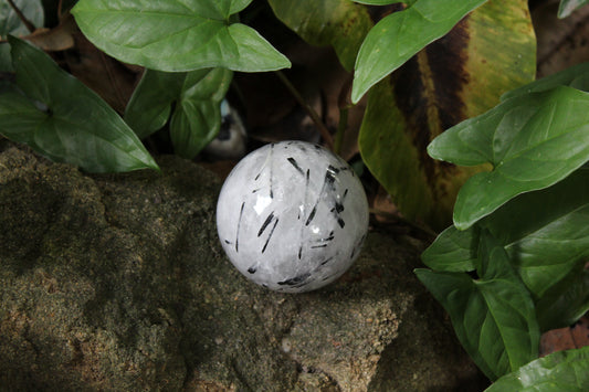 Sphere - Tourmalinated Quartz - lge