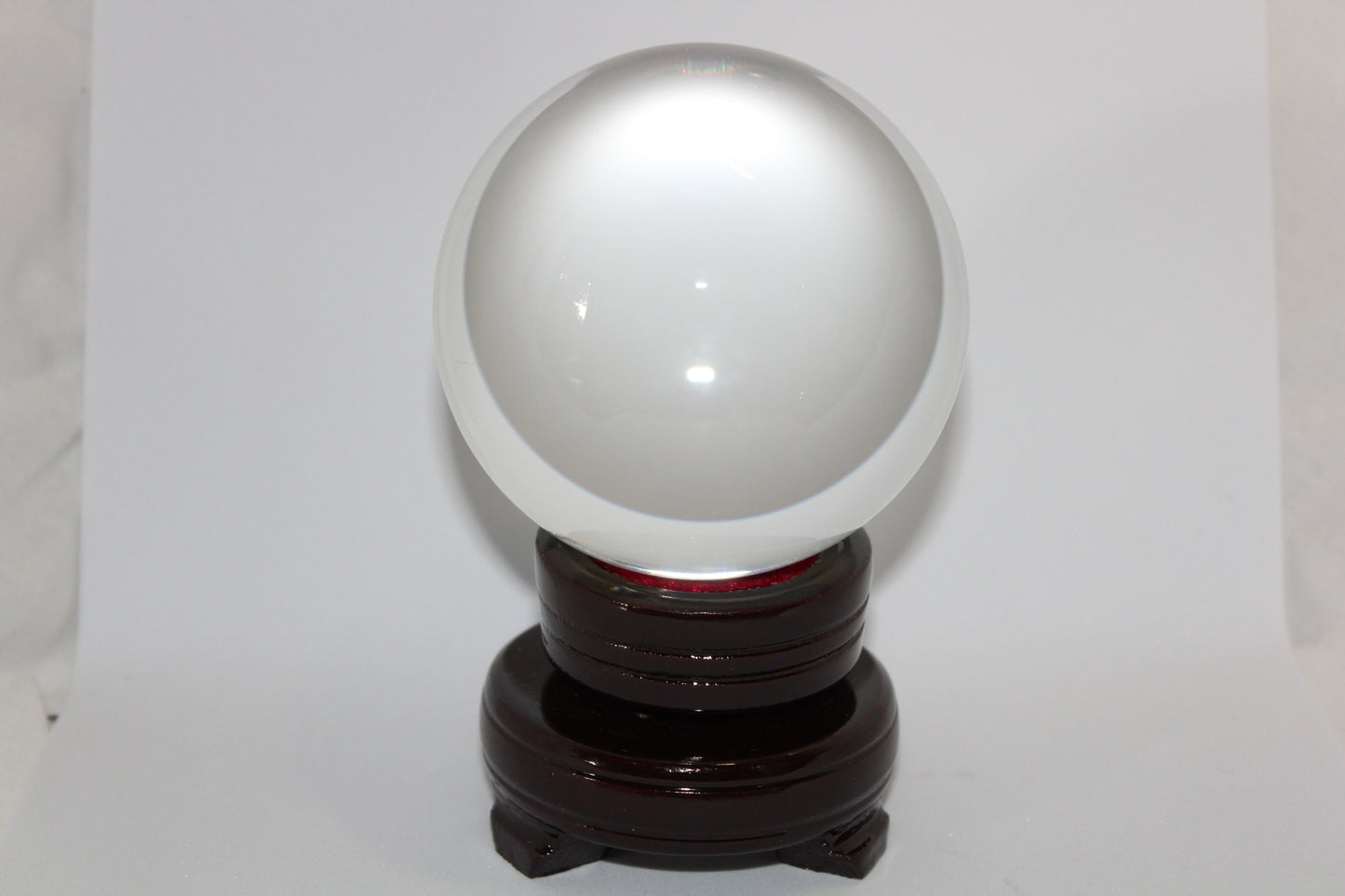 Sphere - Glass - Crystal ball (with timber stand) - lge