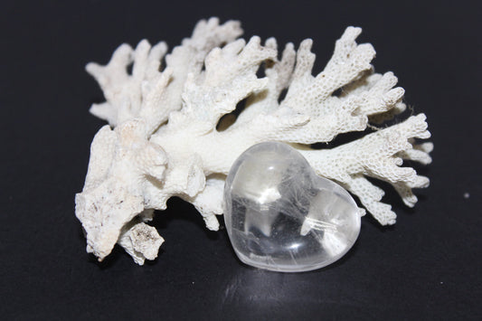 Heart - Clear Quartz - puff - sml