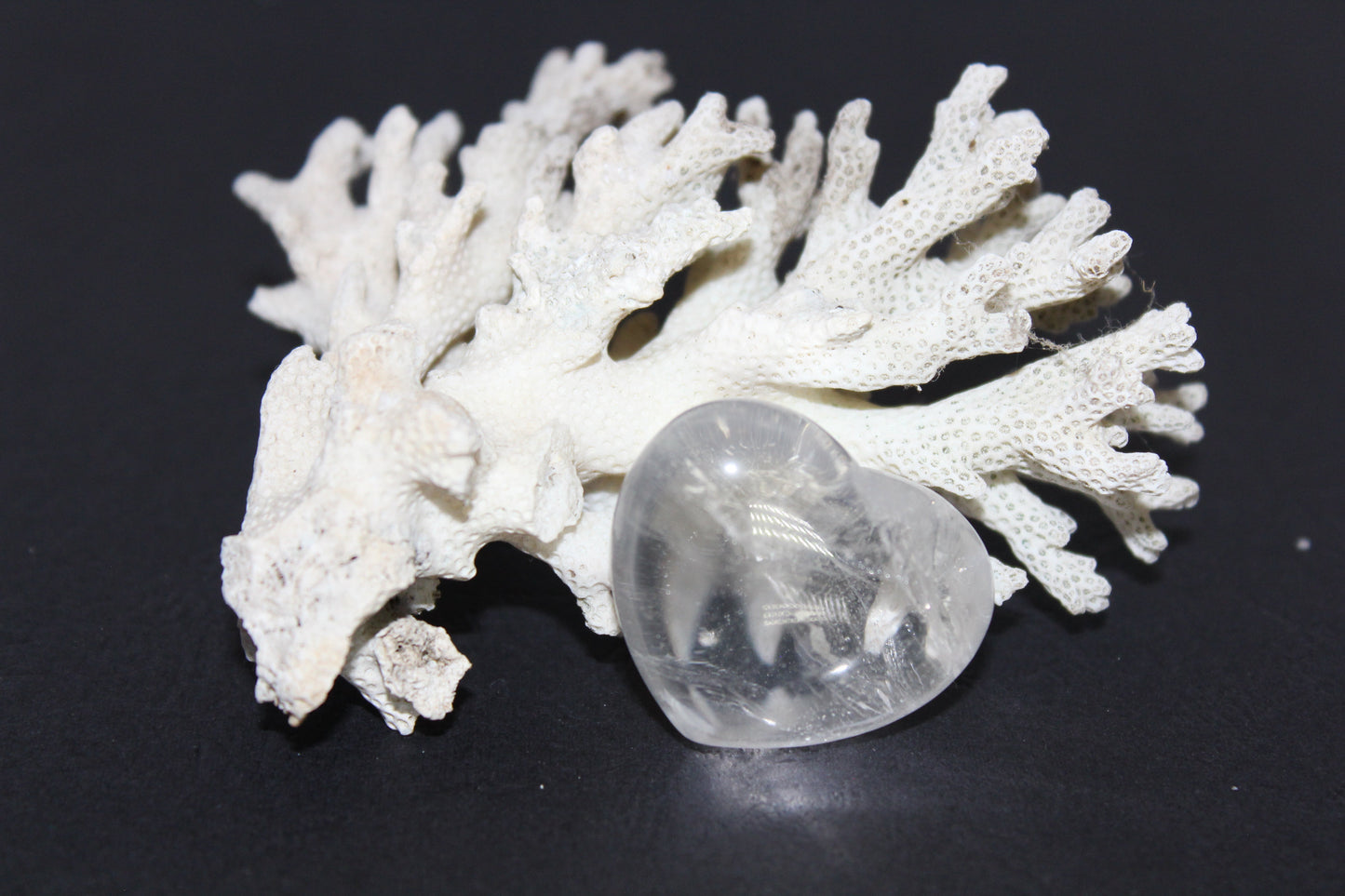 Heart - Clear Quartz - puff - sml