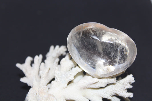 Heart - Clear Quartz - puff - med/lge