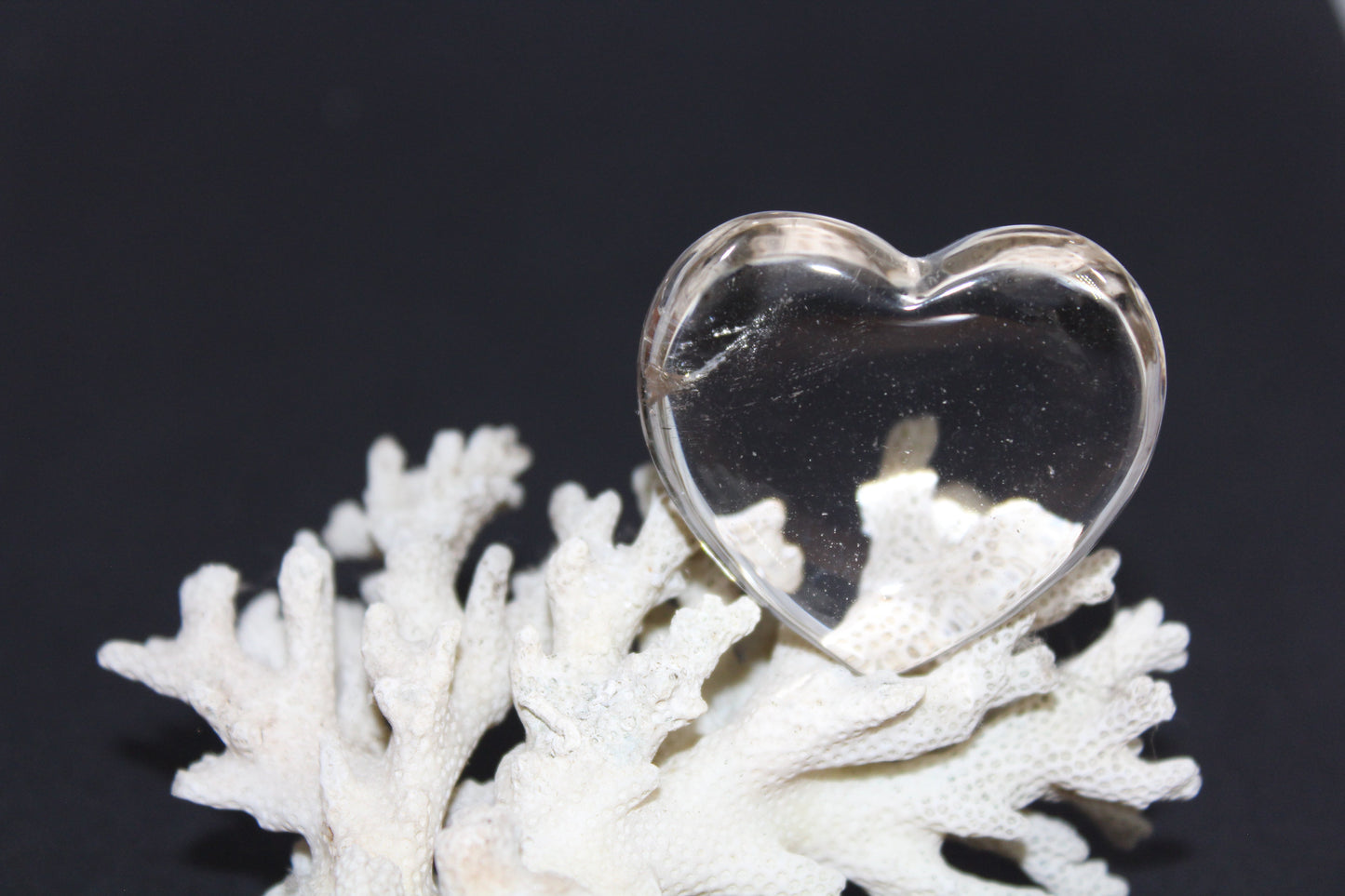 Heart - Clear Quartz - A+ grade - med