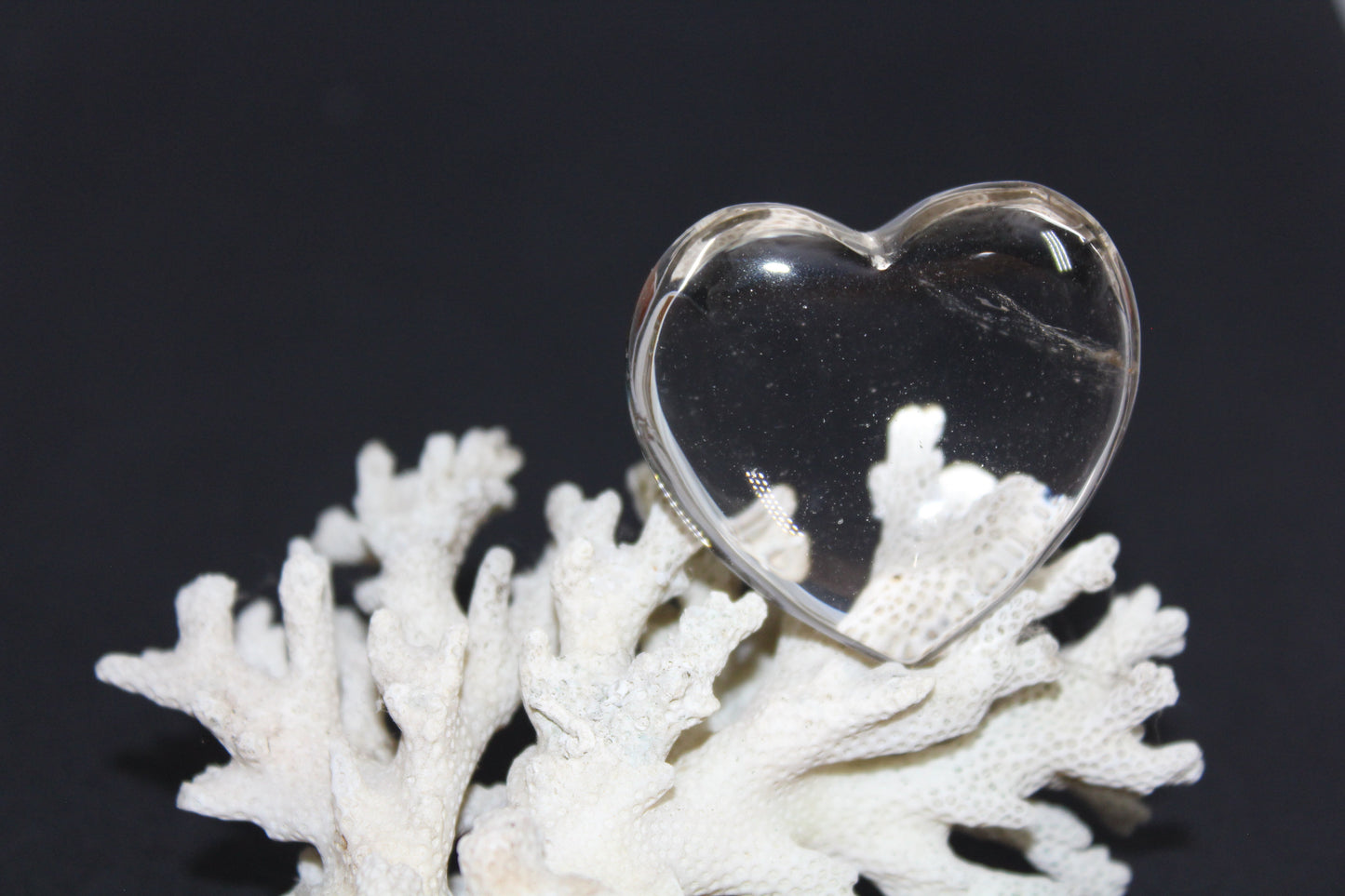 Heart - Clear Quartz - A+ grade - med
