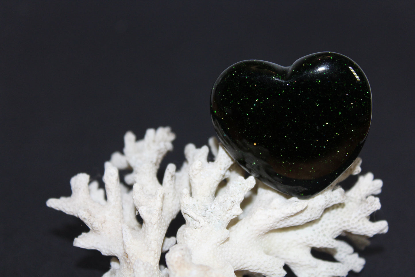 Heart - Green Goldstone - med/lge