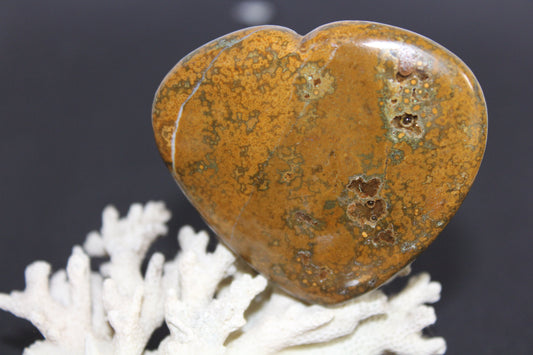 Heart - Ocean Jasper - large