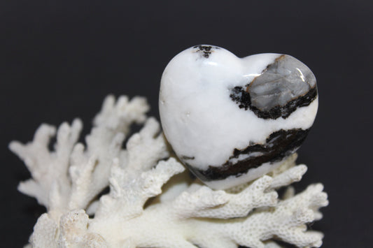 Heart - Zebra Marble - med