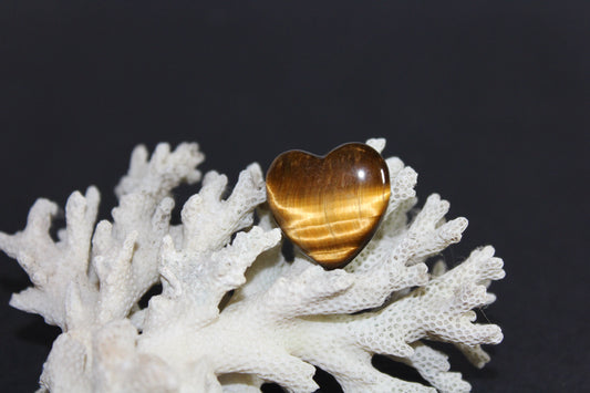 Heart - Tiger Eye - A+ Grade - xsml