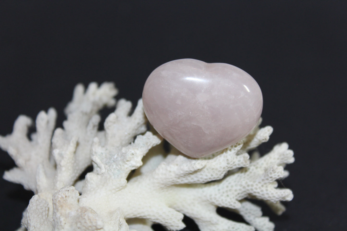 Heart - Rose Quartz - puff - sml