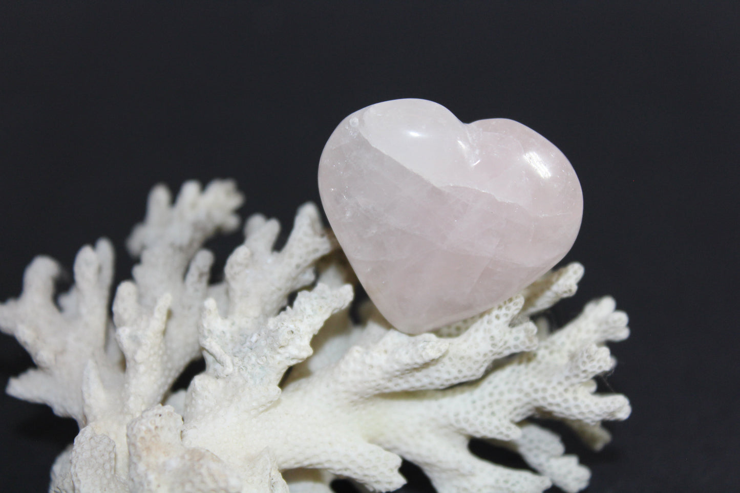 Heart - Rose Quartz - puff - sml/med