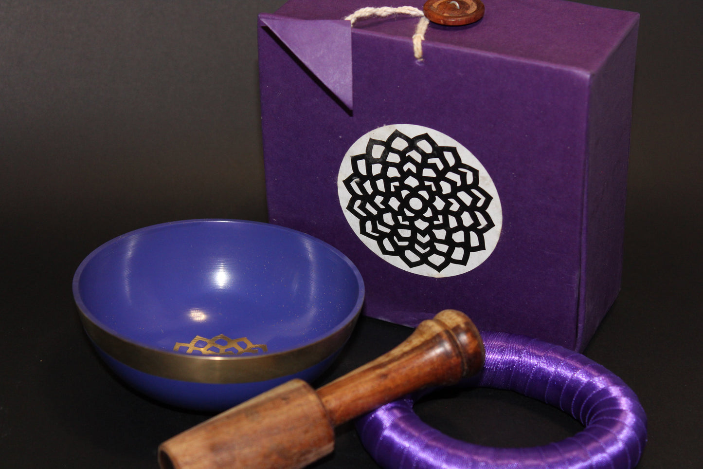 Tibetan Singing Bowl - Brass - sml (boxed gift set)