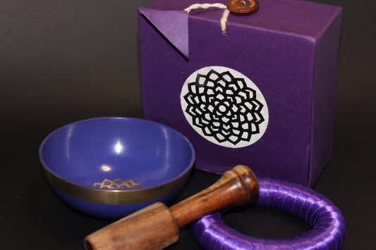 Tibetan Singing Bowl - Brass - sml (boxed gift set)